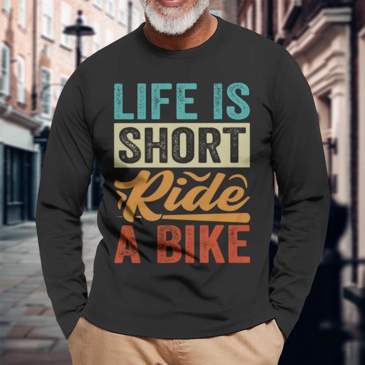 Life Ishort Ride A Bike Motorcycle Rider 長袖tシャツ 長袖Tシャツ 高齢者への贈り物