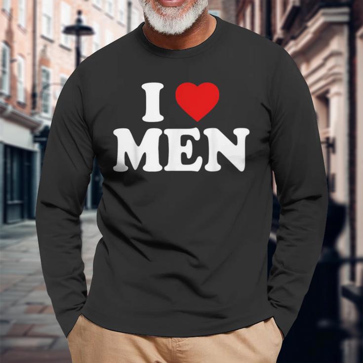 I Love I Love Men 長袖Tシャツ 高齢者への贈り物