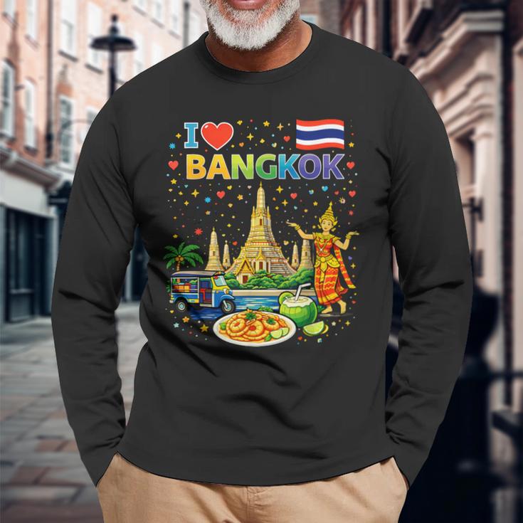 I Love Bangkok タイ旅行お土産 長袖Tシャツ 高齢者への贈り物