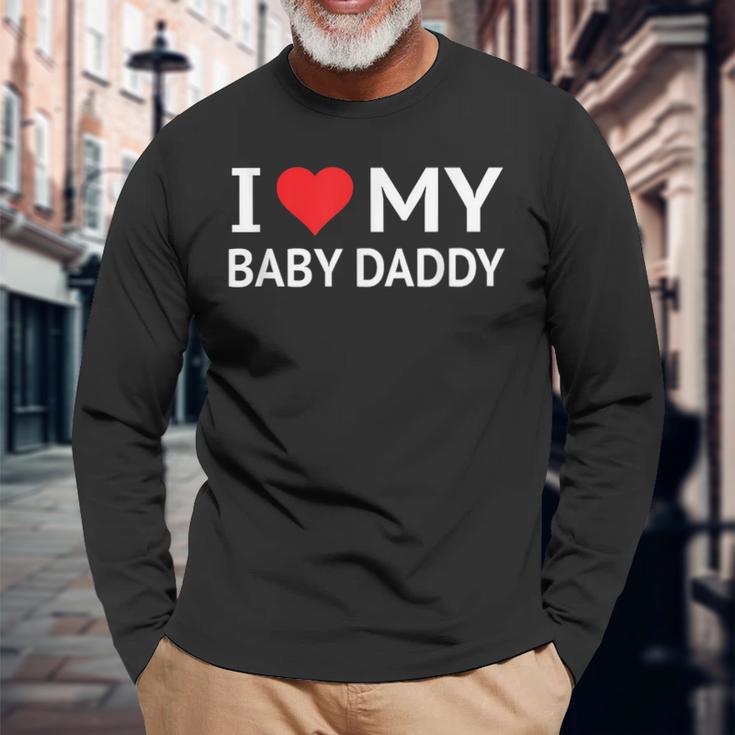 I Love My Baby Daddy 長袖Tシャツ 高齢者への贈り物