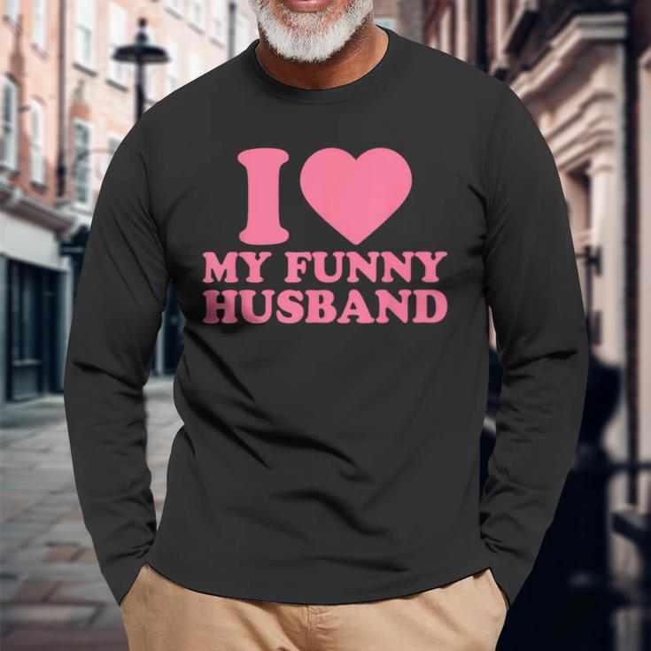 I Love My Husband · I Heart My Husbandalentines Day 長袖Tシャツ 高齢者への贈り物