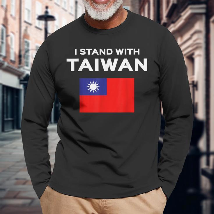I Love Taiwan Flag Taiwanese Pride Itand With 長袖Tシャツ 高齢者への贈り物