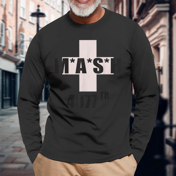 MASH 4077Th ヴィンテージ メンズ&レディース 長袖Tシャツ 高齢者への贈り物