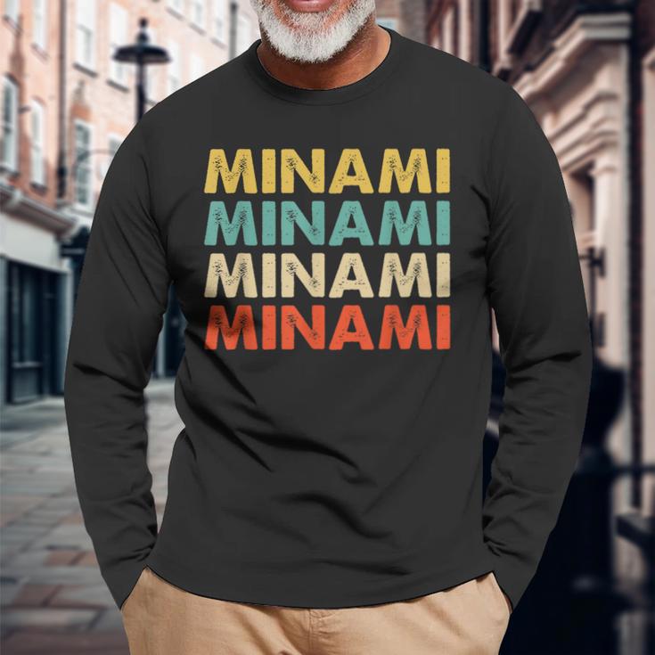 Minami 南 長袖Tシャツ 高齢者への贈り物