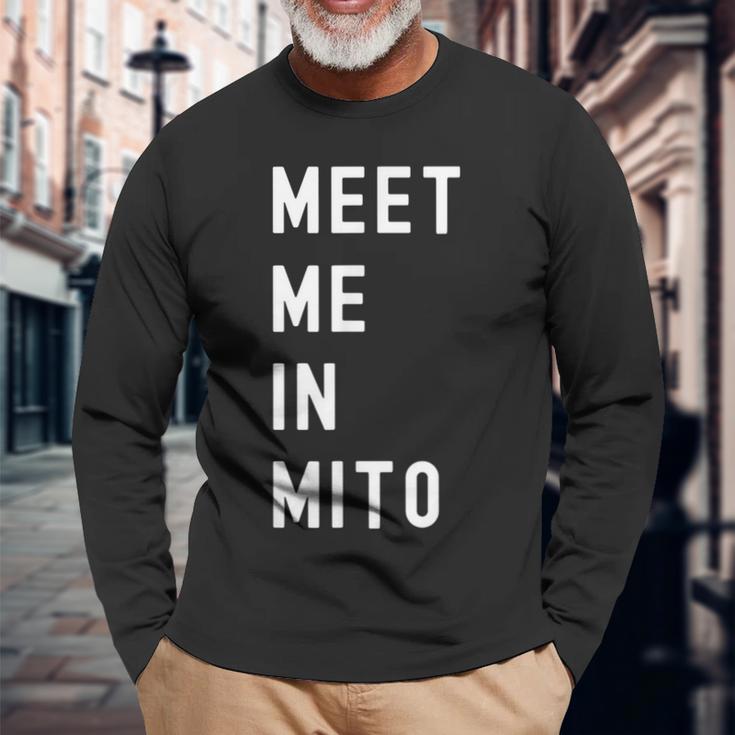 Mito Ibaraki で会いましょう 日本 長袖Tシャツ 高齢者への贈り物