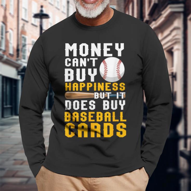 Money Can Buy 野球カード 面白い野球愛好家ファン 長袖Tシャツ 高齢者への贈り物