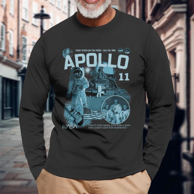 Nasa アポロ 11 号ミッション 1969 年 7 月 20 日 長袖Tシャツ 高齢者への贈り物