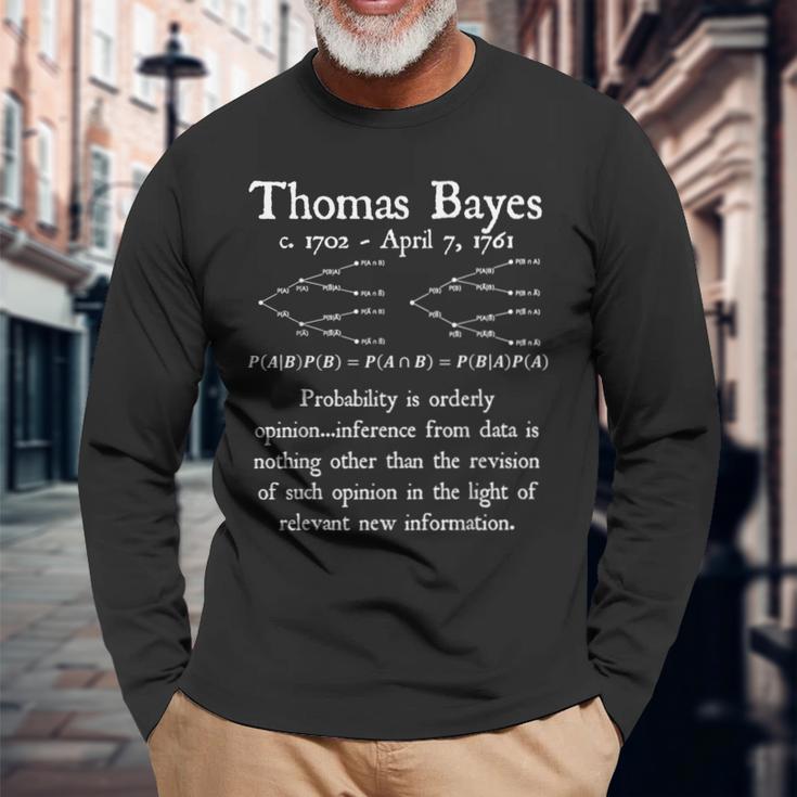 Nerdy Bayes 定理論 確率統計 算数教師 長袖Tシャツ 高齢者への贈り物