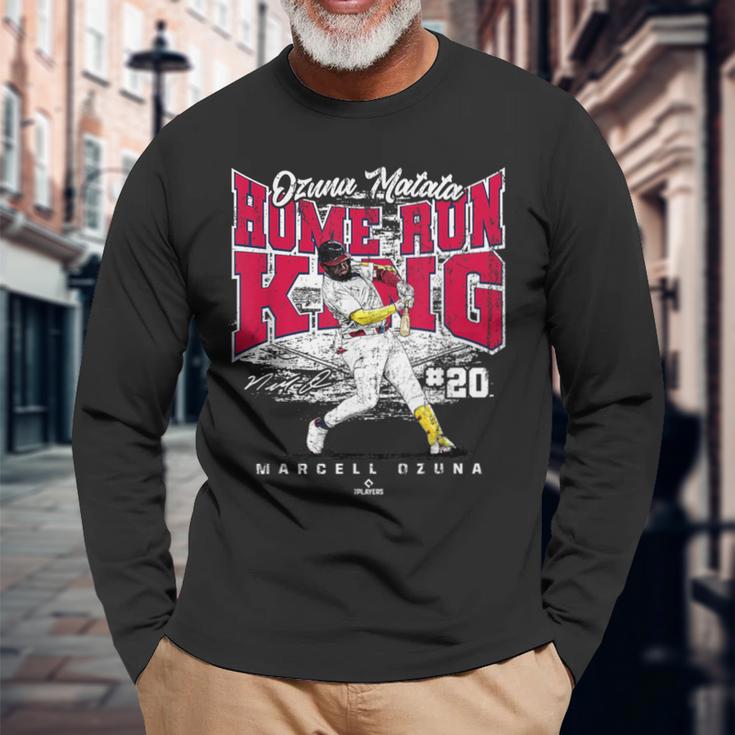 Ozuna Matata Home Run King Marcell Ozuna Atlanta Mlbpa 長袖Tシャツ 高齢者への贈り物