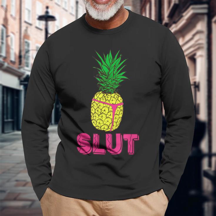 Pineapplelut Tバック 長袖Tシャツ 高齢者への贈り物