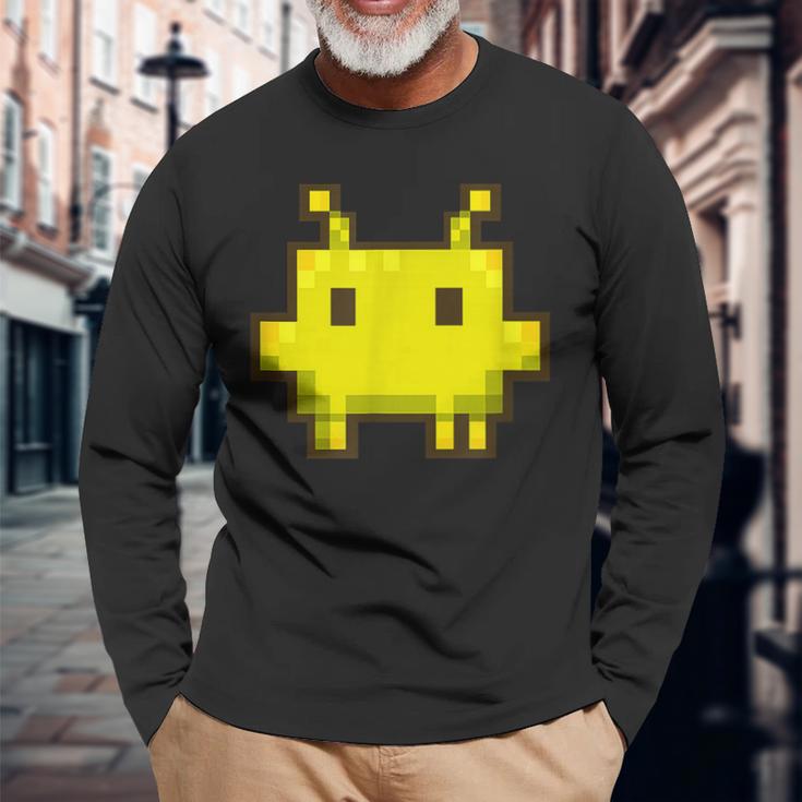 Pixel Gamer Clawd Claude Code Gaming レトロ コーディング ユーモア 長袖Tシャツ 高齢者への贈り物