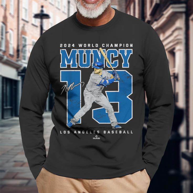 Player Number 2024 World Champion Max Muncy Los Angeles 長袖Tシャツ 高齢者への贈り物