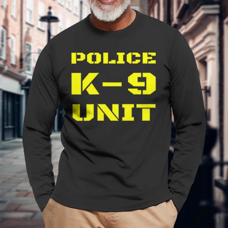 Police K-9ユニット ドッグハンドラー オンデューティー K9 チームオフィサー タクティカル 長袖Tシャツ 高齢者への贈り物