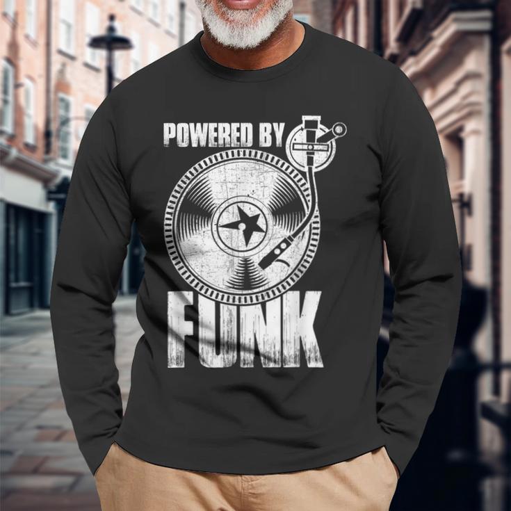 Powered By Funk Music 70年代 & 80年代 ビニール 長袖Tシャツ 高齢者への贈り物
