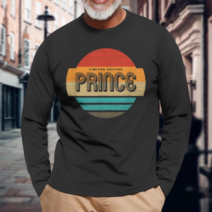 Prince 名称 レトロ・ヴィンテージ・サンセット 限定版 長袖Tシャツ 高齢者への贈り物