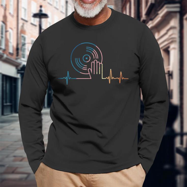 Record Heartbeatinly Dj 長袖Tシャツ 高齢者への贈り物
