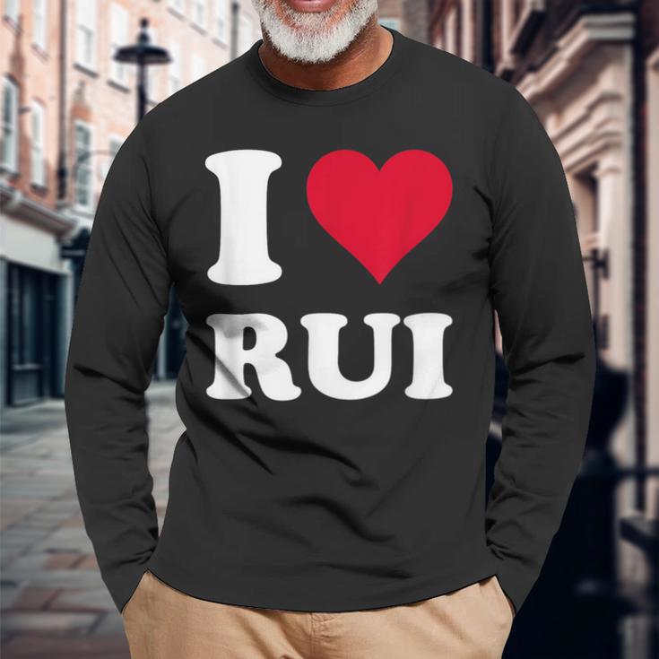Red Heart I Love Rui 長袖Tシャツ 高齢者への贈り物