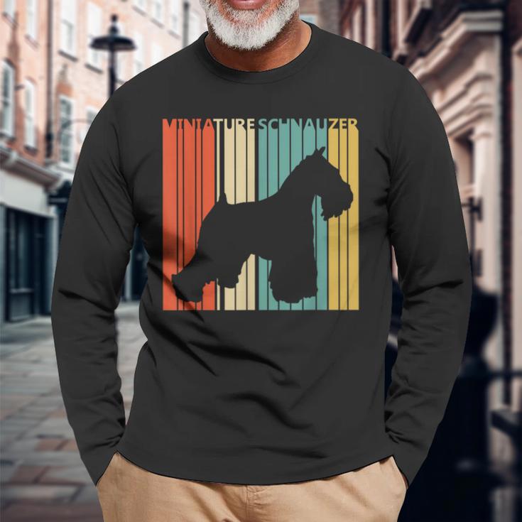 Schnauzer シュナウザー 長袖Tシャツ 高齢者への贈り物