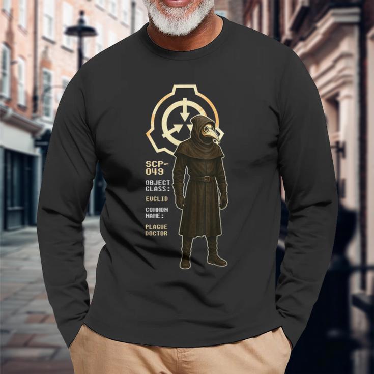 Scp 049 ペスト医師 異常物体封じ込め。 長袖Tシャツ 高齢者への贈り物