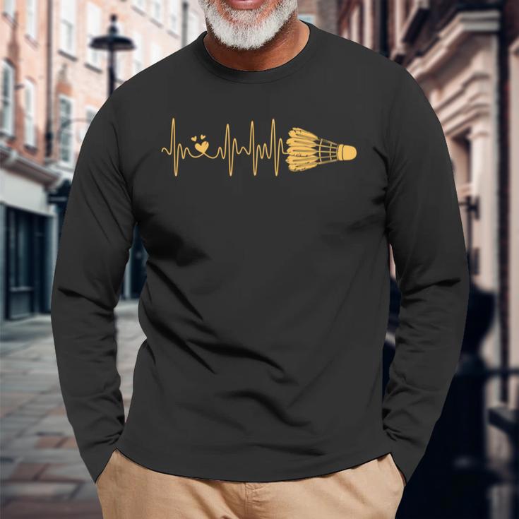 Shuttlecock バドミントン ハートビート メンズ レディース キッズ チームプレーヤー 長袖tシャツ 長袖Tシャツ 高齢者への贈り物