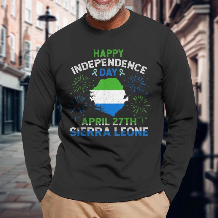 Sierra Leone 65Th Independence Day Sierra Leonean Pride 27Th Long Sleeve T-Shirt Gifts for Old Men