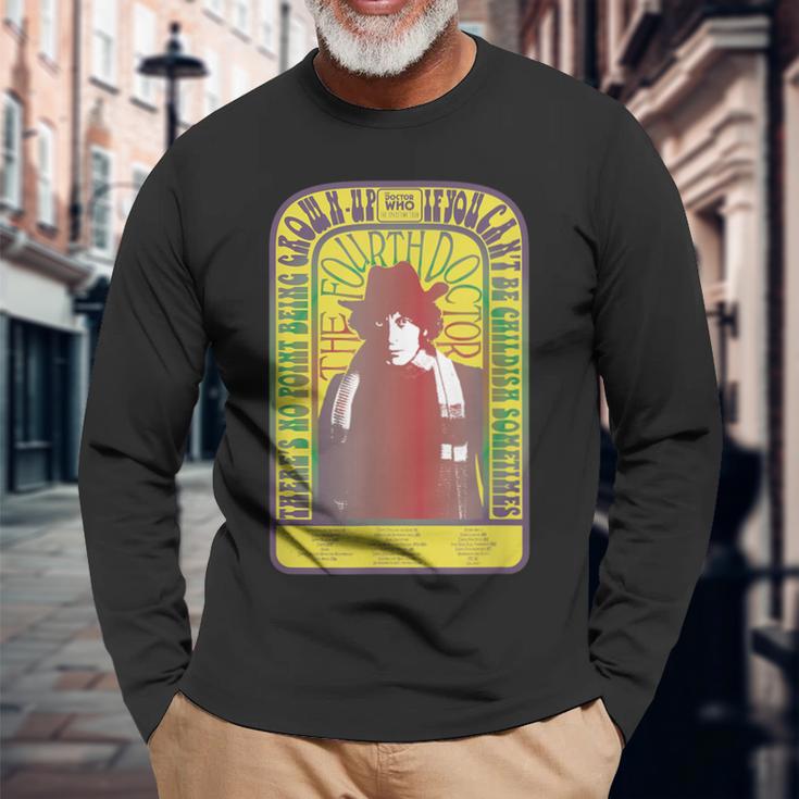 Spacetime-Tour 4Th Doctor Baker レトロ タイムトラベル 長袖Tシャツ 高齢者への贈り物