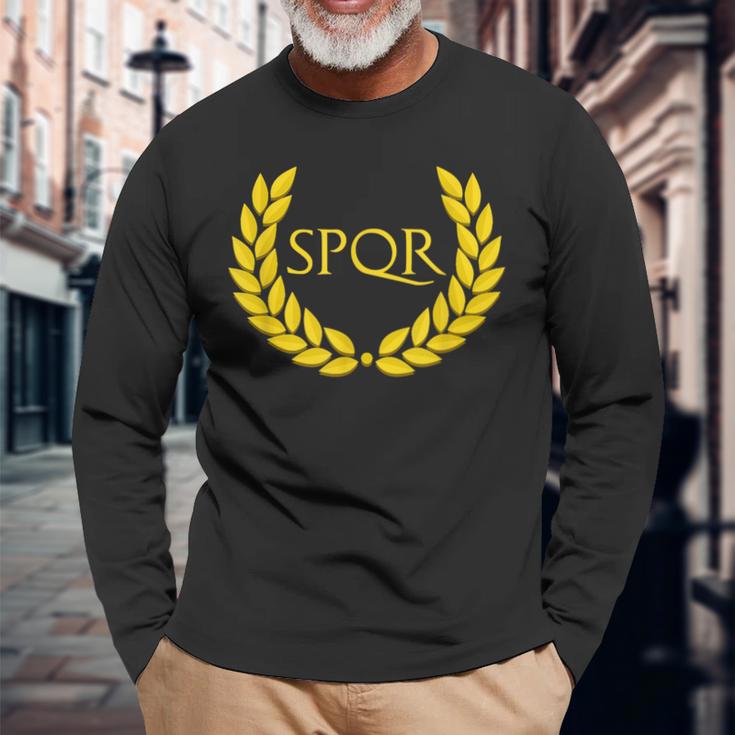 Spqrパープルローマ帝国 長袖Tシャツ 高齢者への贈り物
