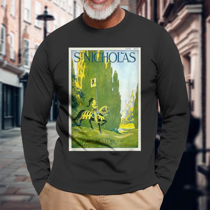 St ニコラス騎士 城 ジュスト王国 歴史兵士 長袖Tシャツ 高齢者への贈り物