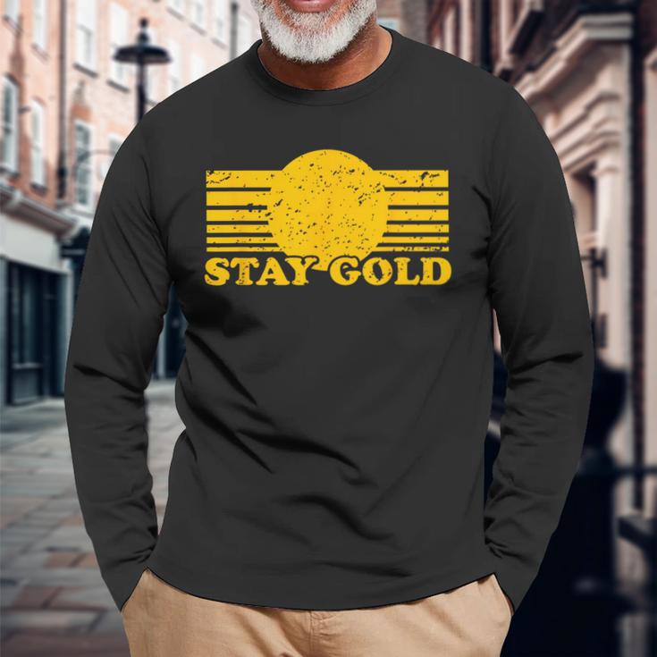 Stay Gold Ponyboy Outsiders 本 映画 小説 レトロ 長袖Tシャツ 高齢者への贈り物