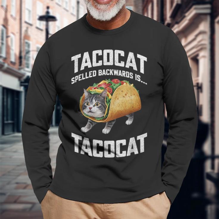 Tacocatpelled Backward Is Tacocat シャツ タコキャット好き 長袖Tシャツ 高齢者への贈り物