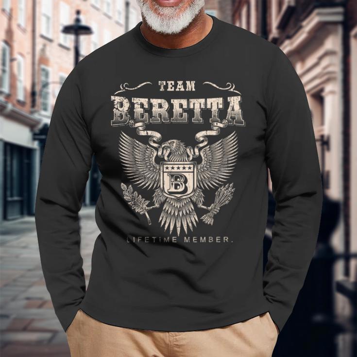 Team Beretta Lifetimeメンバー ベレッタ名 長袖Tシャツ 高齢者への贈り物