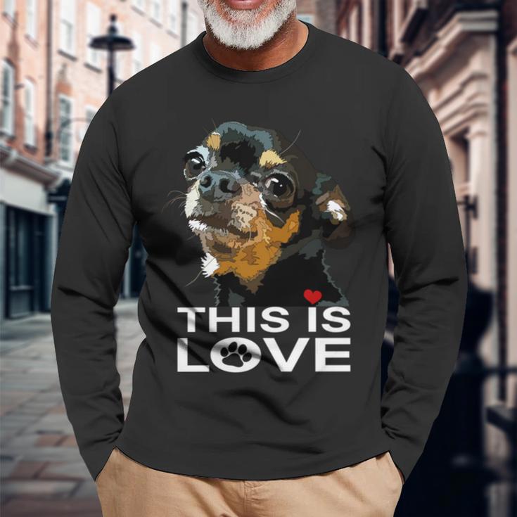 This Is Love And Tan チワワ犬 長袖tシャツ 長袖Tシャツ 高齢者への贈り物
