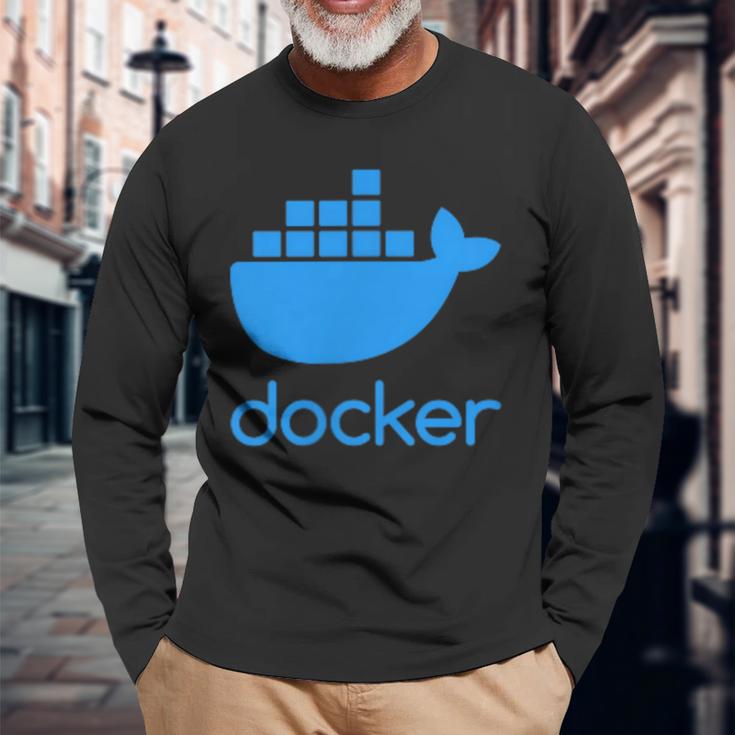 Twoided Docker ソフトウェアプログラミングと開発 長袖Tシャツ 高齢者への贈り物