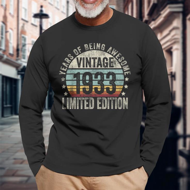 Vintage 1933 Limited Edition Legendary Awesome Epic 1933 長袖Tシャツ 高齢者への贈り物