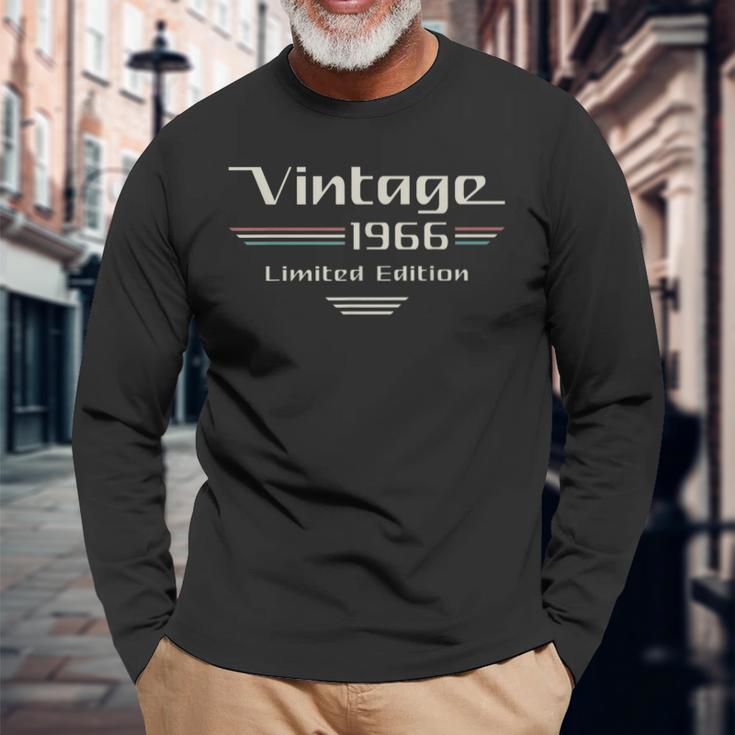 Vintage 1966 60歳の誕生日 クラシックカー 長袖Tシャツ 高齢者への贈り物
