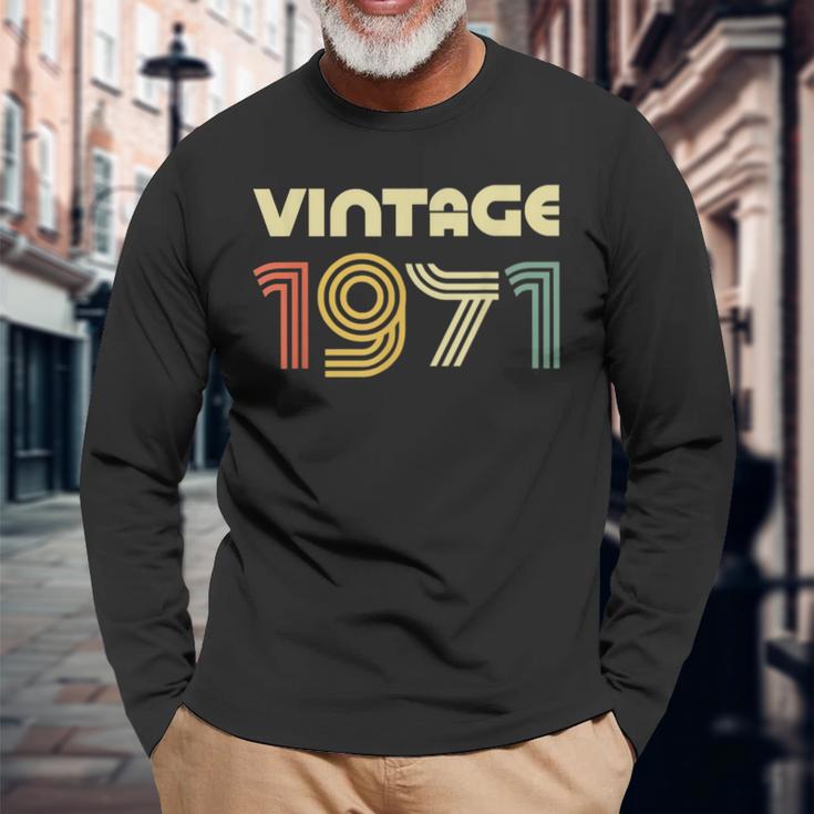 Vintage 1971 50Th Birthday 長袖Tシャツ 高齢者への贈り物