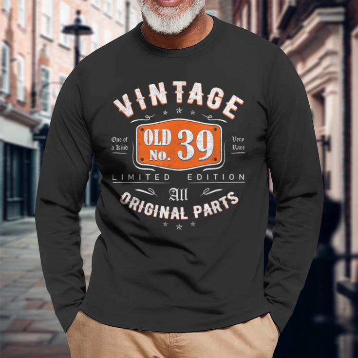 Vintage 1983 ヴィンテージ 1983年生まれ 39歳の誕生日ギフトアイデア 39歳 長袖Tシャツ 高齢者への贈り物
