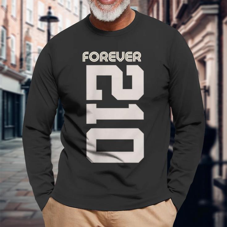 Vintage Forever 210 Texas Area Code 210 長袖Tシャツ 高齢者への贈り物