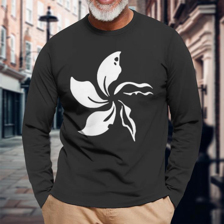 Wilted Bauhinia Flag 2019 香港抗議 長袖Tシャツ 高齢者への贈り物