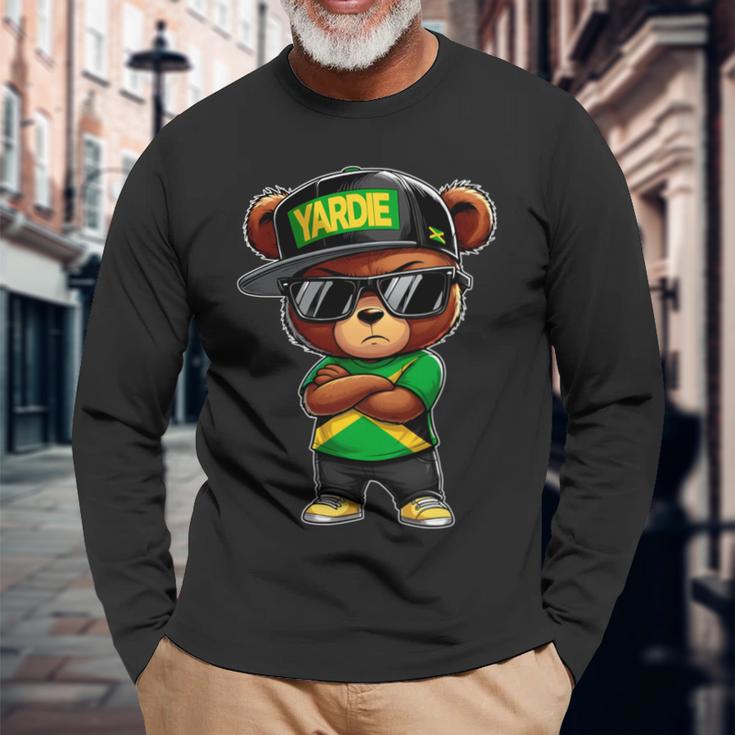 Yardie ジャマイカ ベア ジャマイカ国旗 ジャマイカの服 長袖tシャツ 長袖Tシャツ 高齢者への贈り物
