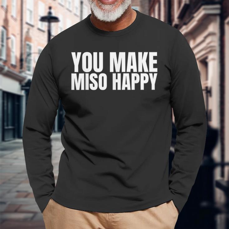 You Make Miso Happy Food Lover 長袖Tシャツ 高齢者への贈り物