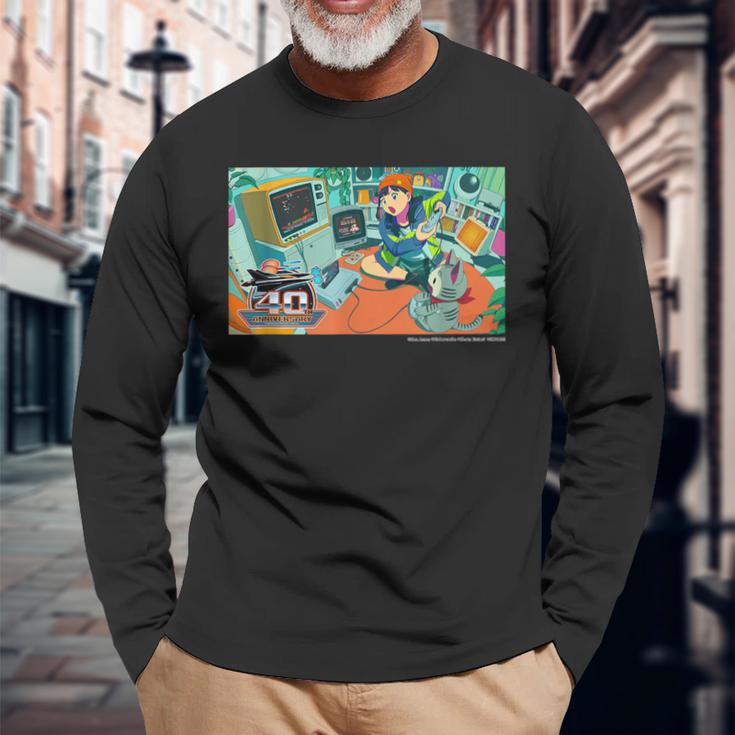 【Project Zircon×Fcグラディウス40th】コナミマニアのナミちゃん イラストby淺野のん 長袖Tシャツ 高齢者への贈り物