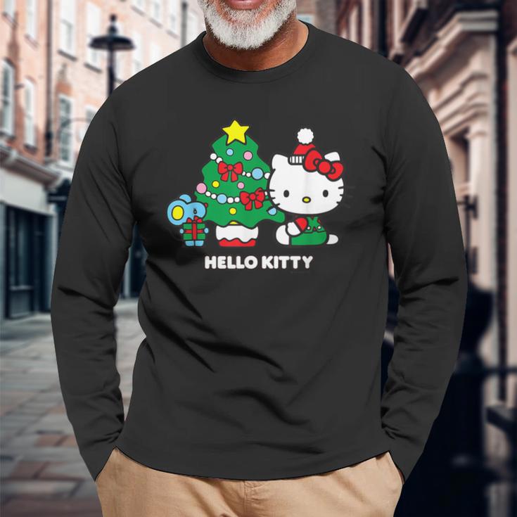 【クリスマス特集】Usデザイン ハローキティ クリスマスツリー 長袖Tシャツ 高齢者への贈り物