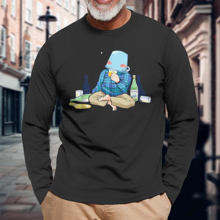 【コラボイラスト】おしげ酒 長袖Tシャツ 高齢者への贈り物