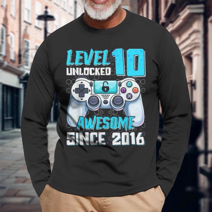 おもしろビデオゲーマー 10歳 10歳 誕生日 長袖Tシャツ 高齢者への贈り物