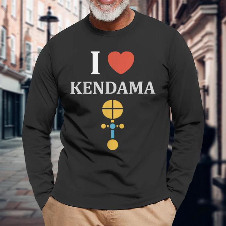 けん玉 おもちゃ シンプル ユーモア けん玉 I Love Kendama 長袖Tシャツ 高齢者への贈り物