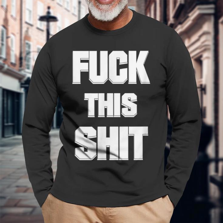 このくそをファック 長袖Tシャツ 高齢者への贈り物