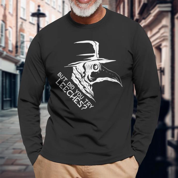 でもリーチを試したのですか ペスト医師とペスト医師用マスク 長袖Tシャツ 高齢者への贈り物