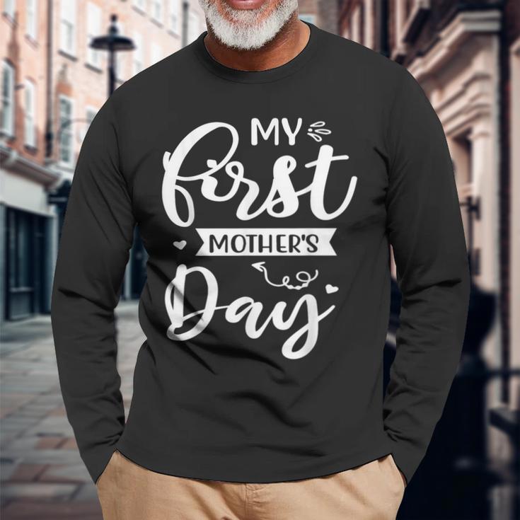 はじめての母の日 ママのために ハッピー・マザーズ・デイ 長袖Tシャツ 高齢者への贈り物