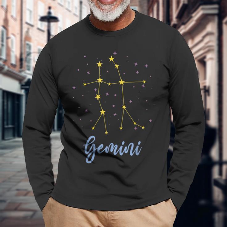 ふたご座 季節 星座 星座 シンボル 星 ふたご座 長袖Tシャツ 高齢者への贈り物